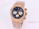 New Audemars Piguet Frosted Gold Royal Oak Rose Gold Watch 41mm Silver Dial with Stop Function High Copy (7)_th.jpg